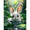 5d DIY Diamond Painting Cross Stitch Cartoon Animal Rabbit Diamond Embroidery Mosaic Full Round Drill Home Decor Arts