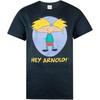 Футболка Nickelodeon Эй, Арнольд для взрослых, мужчин, женщин, черный топ с коротким рукавом