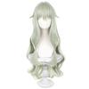 Light Green Long Wig for and Other Includes Wig Perfect for Cultural School and Other Cosplay, Disguise, Occasions. Heat-resistant. Net. Festivals,