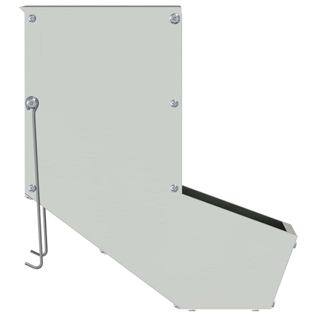 Rabbit Feeder Silver 17.5 x 26 x 28.5 cm Galvanized Steel