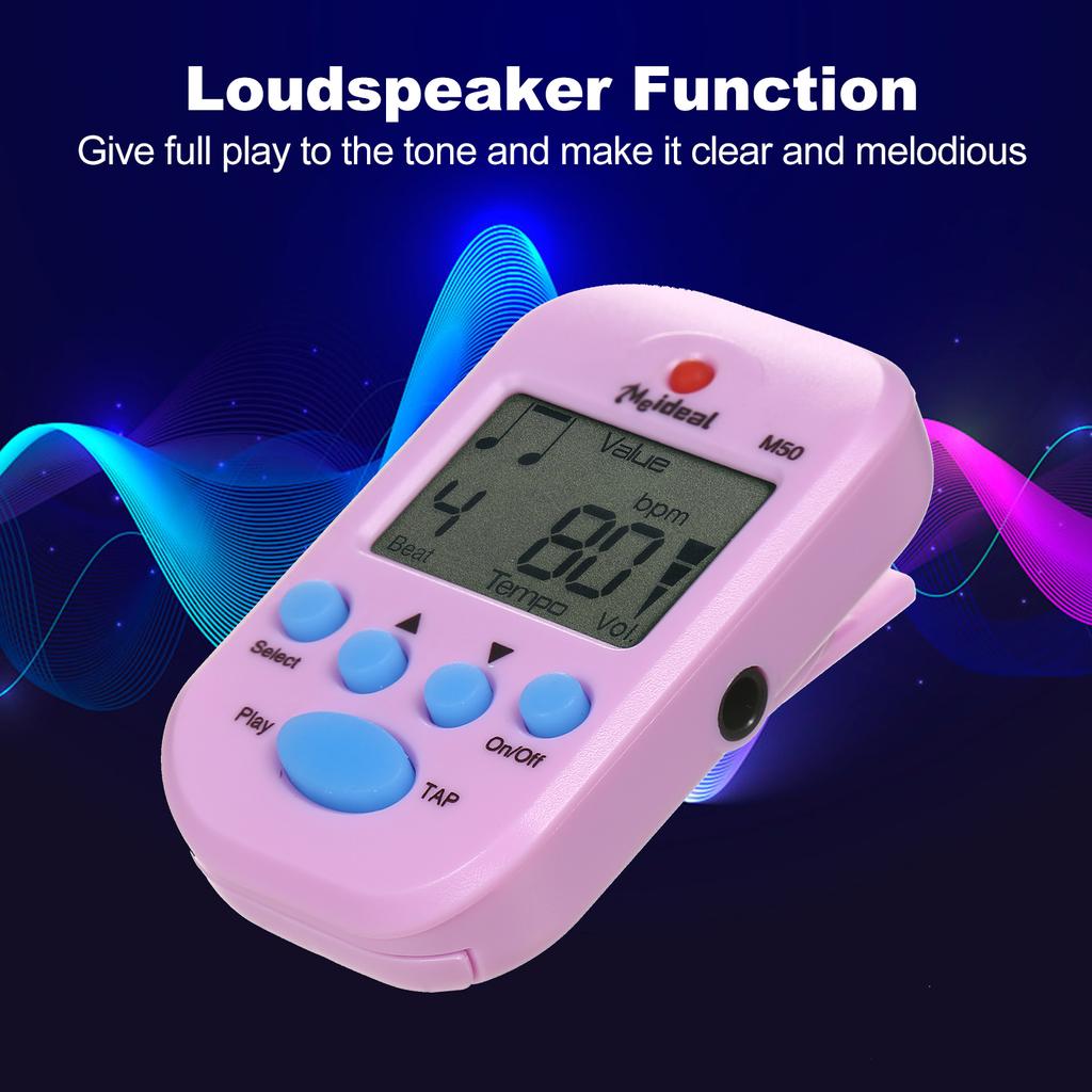 Мини цифровой метроном M50 Tempo Metronome Clip-On Electronic Metronome Pocket Metronome Подходит для гитары, фортепиано, скрипки, барабана