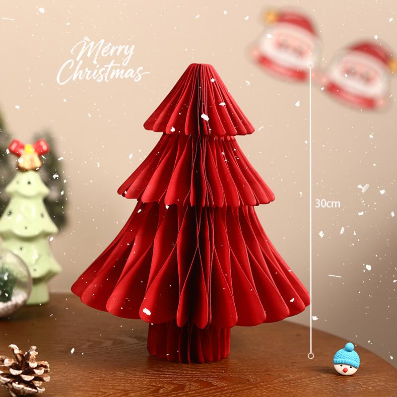 Большое елочное украшение 3D сотовый шар складная бумажная елка Navidad украшения настольный подвесной рождественский декор