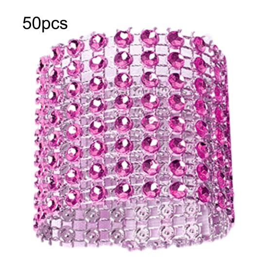 50 шт., пряжка для салфеток, блестящее кольцо для салфеток со стразами, многоразовая застежка, лента, держатель для полотенец для свадебных вечеринок, домашний декор