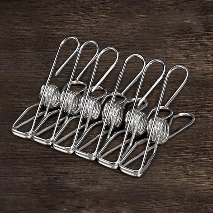 Steel Clamp Line Clothes Hang Pins Pegs Washing Stainless Metal Clips 20-100 Pcs