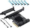 The YABOANG PCI-E X4 6-Port SATA 3.0 Expansion Card for Desktop PCs allows you to free up your system disk drive. The expansion card features a