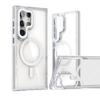 Phone Case for Samsung Galaxy S25 S24 S22 Ultra Plus S23 S21 FE A16 A06 A05 A15 A25 A35 A55 Transparent Magnetic Bracket Cover