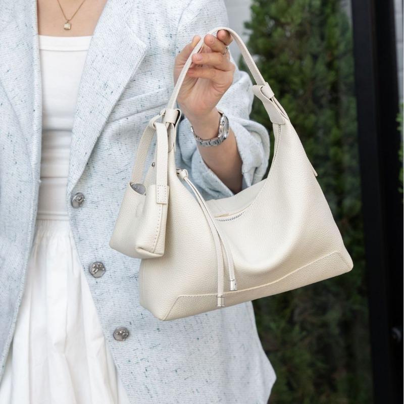 Женская сумка из коровьей кожи на одно плечо с большой вместимостью через плечо для пельменей, модная и простая сумка для покупок