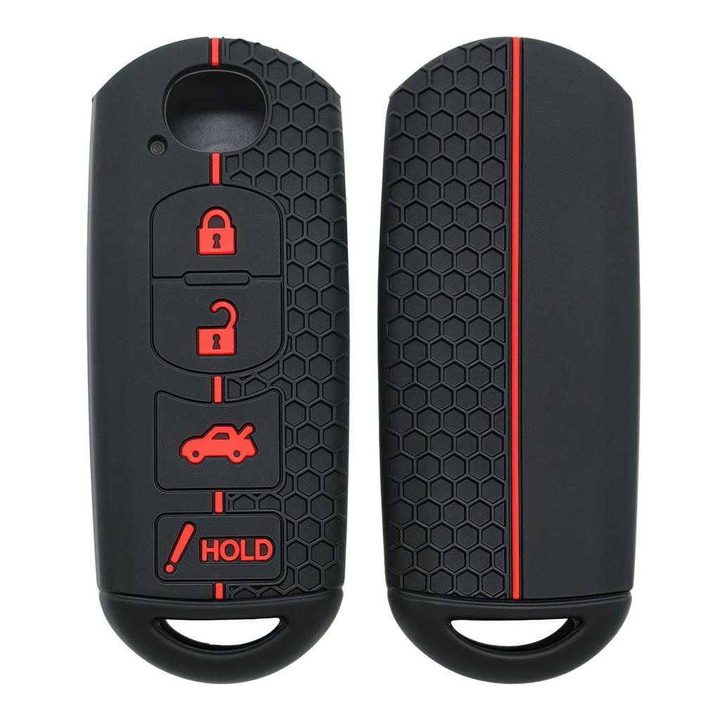 Smart Key Fob Cover For Mazda 3 6 Cx-5 Cx-9 (2012-), Keyless Entry Remote Case, Premium Silicone Anti-Scratch Shell