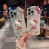 Алмазный чехол для телефона с узором ракушки для iPhone 13 Pro, 15, 16 Pro и Apple 17 Pro Max с 3D-дизайном KT Cat
