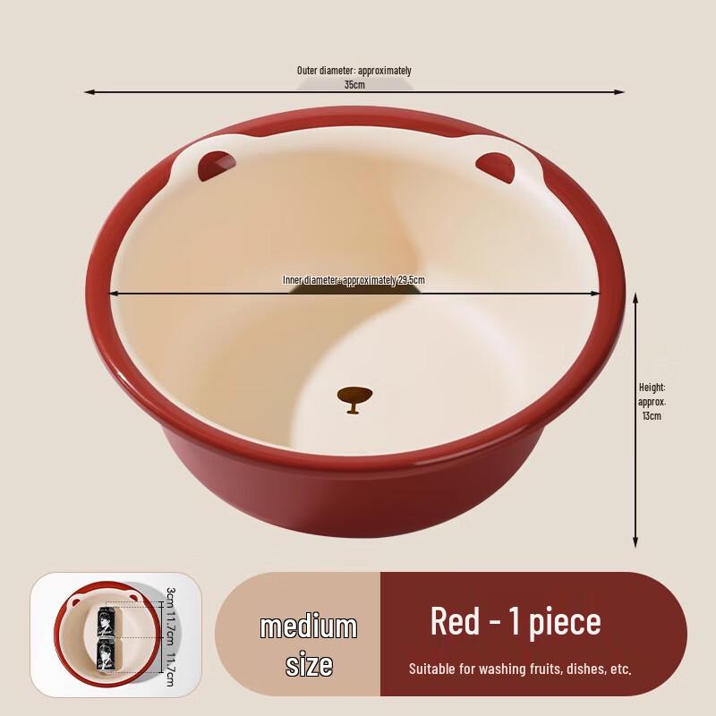 Changbaosen Multi-purpose Plastic Basins, 2-Pack