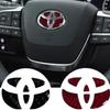 Наклейка-эмблема на руль автомобиля из углеродного волокна Для Toyota RAV4 Hilux Aygo Yaris Ractis Corolla Camry CHR Auris Tacoma
