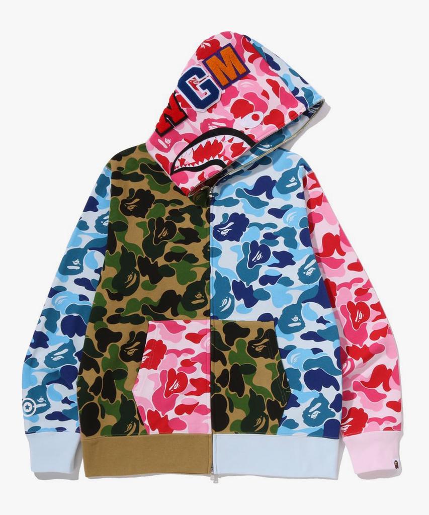 Bape Abc Камуфляж Сумасшедшая Акула Худи на Молнии (M) много