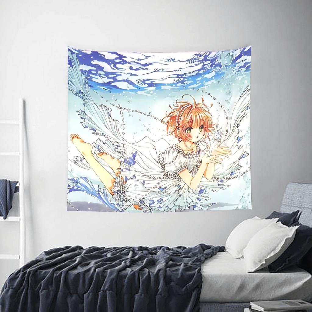 Аниме Cardcaptor Sakura cutecore Гобелен Декор Спальни Настенный Покрывало Гобелен Крутые Вещи Для Комнаты