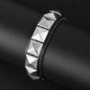Gothic Y2K Punk Rivet Bracelet Black Soft Leather Adjustable Wristband for Lolita Cosplay Party Gift for Friends