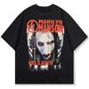 Готик Рок Фан Футболки Мэрилина Мэнсона Винтажные Смерть Хайп Футболки Мужские Женские Оверсайз Y2k 90-е Чистый Хлопок Уличная Одежда Топы