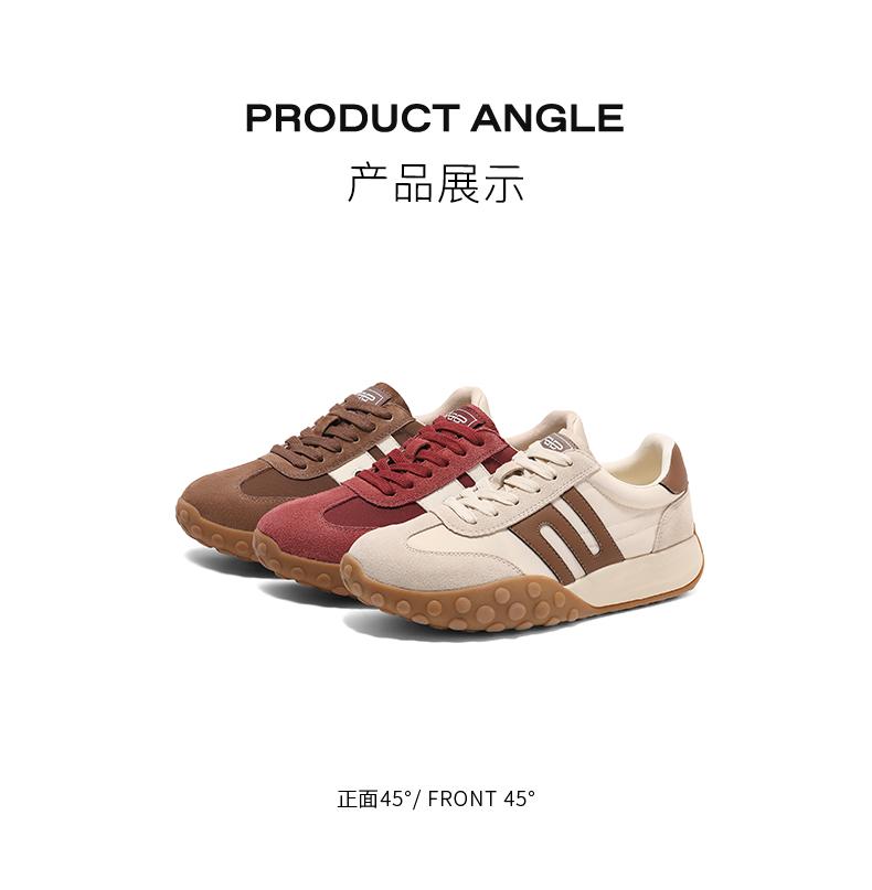 Belle casual comfortable Forrest Gump shoes for women 2024 autumn new color blocking fashionable board shoes