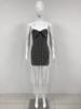 Summer European and American new fashion bandage dress sexy tube top heavy industry beaded short women's dress