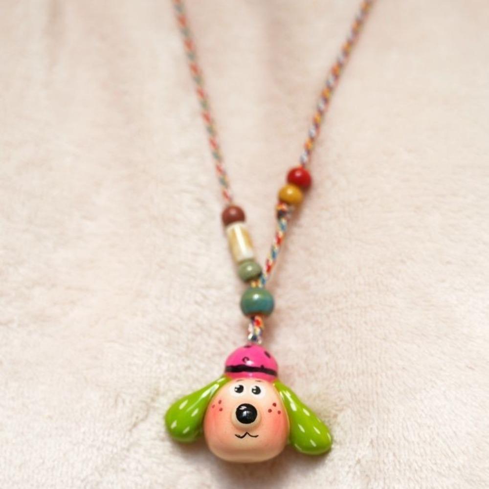 Цепочка на ключицу, кулон в виде собаки, милое женское колье, модное мультяшное ожерелье, подарки