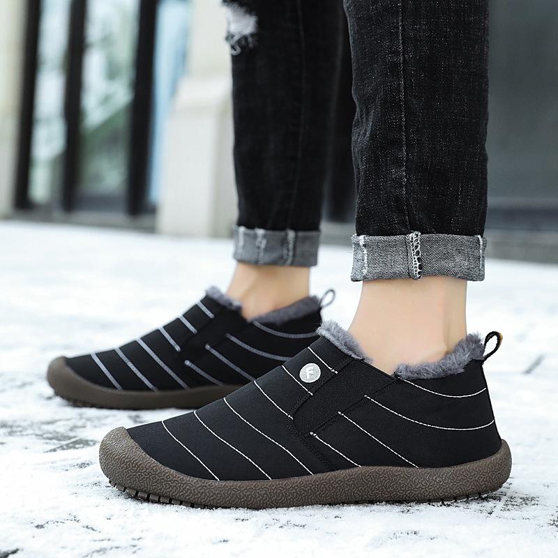 Специальные водонепроницаемые зимние ботинки мужские и женские бархатные утепленные хлопковые ботинки закрывают ноги зимняя обувь обычный магазин