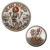 Skeleton Flame Challenge Coin Humorous Motivational Coin Positive Pocket Token for Women Men Colleagues Staff Coworkers