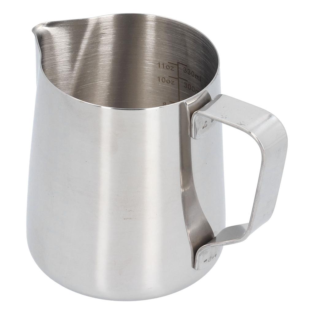 304 Stainless Steel Frothing Cup with Inner Scale Pointed Mouth Milk Frothing Cup for Home350(Without Label)