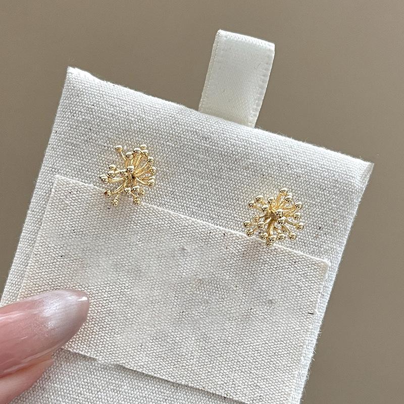 Explosive Fireworks Flower Stud Earrings French Internet Celebrity Same Personalized Earrings Fashion Cold Wind Temperament Earrings Women