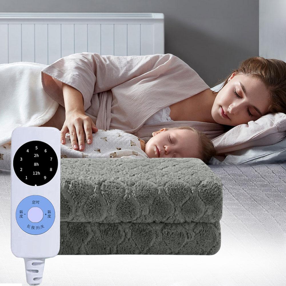 Плюшевое электрическое одеяло, двухспальное односпальное флисовое одеяло с подогревом, портативное умное электрическое одеяло, домашнее офисное одеяло
