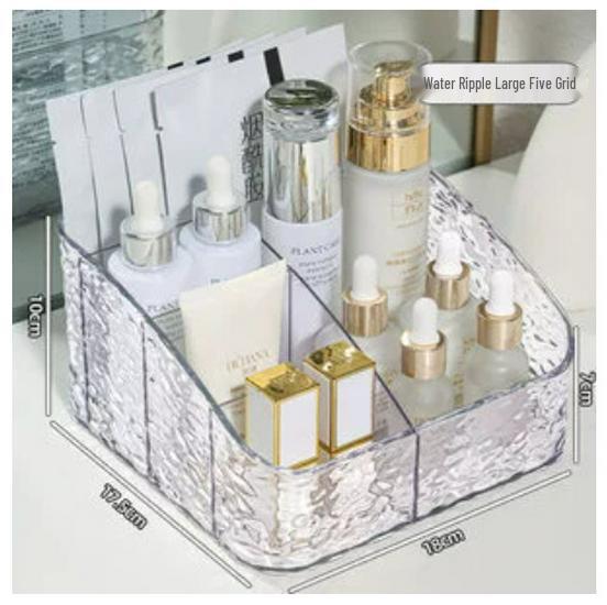 Коробка для хранения кистей для макияжа и средств по уходу за кожей Ripple – Роскошный органайзер большой вместимости для косметики и прочих предметов