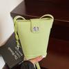 New Product Wholesale Advanced Sense Simple Solid Color Commuter Bucket Bag Women's Niche Casual Versatile Foreign Style Messenger Mobile Phone Bag