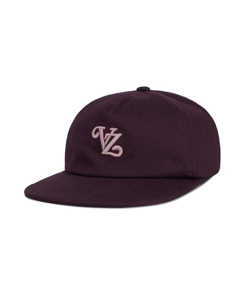 Бейсболка Baja Leaf Vz Monogram с 5 панелями, бордовая