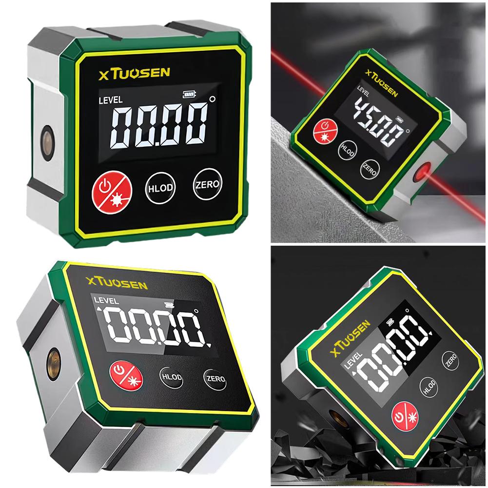Magnetic Angle Finder with LCD Backlight Level Angle Gauge Level Angle Measurement Tool for Woodworking Table Saw Metalworking