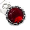 Мозамбикский гранат Драгоценный камень Ручной работы 925 стерлинговое серебро Подарочная подвеска 1,77" R7T80