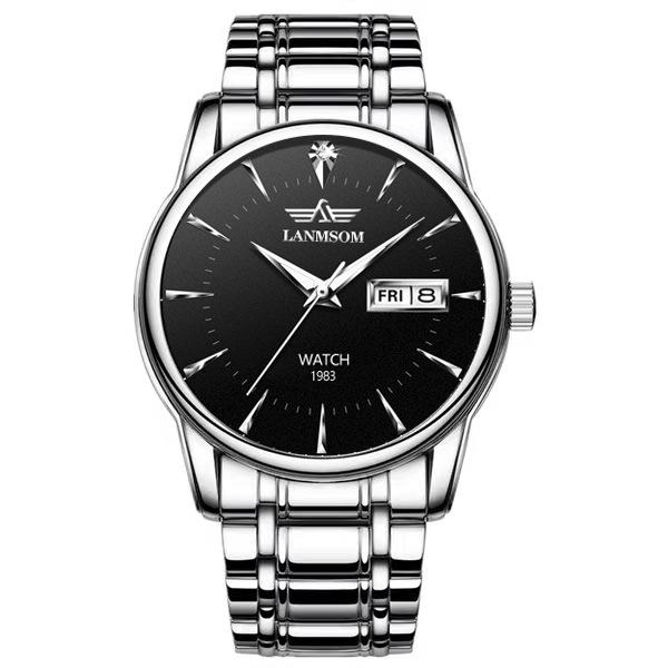 Новые роскошные мужские часы высшего бренда с коробкой, водонепроницаемые мужские кварцевые часы