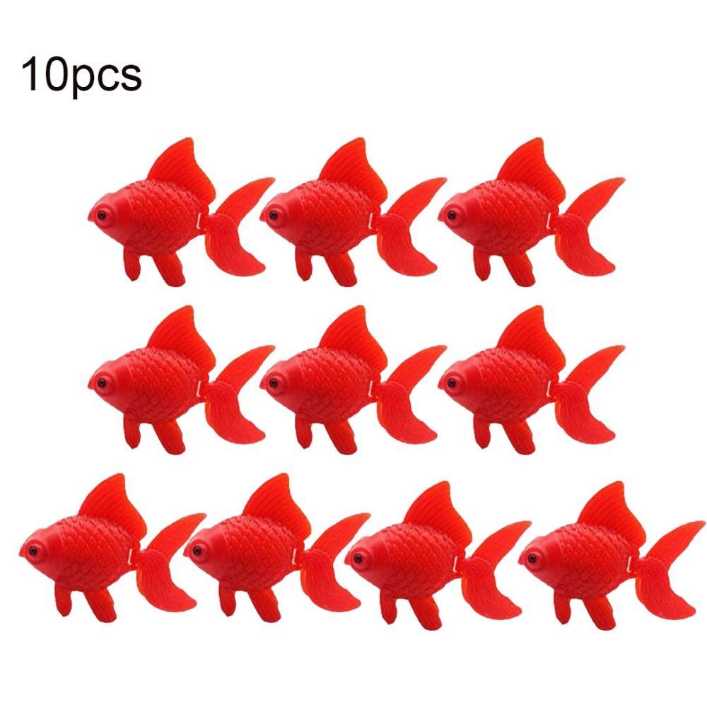 10pcs Lifelike Realistic Goldfish Simulation Moving Goldfish Artificial Fish Aquarium