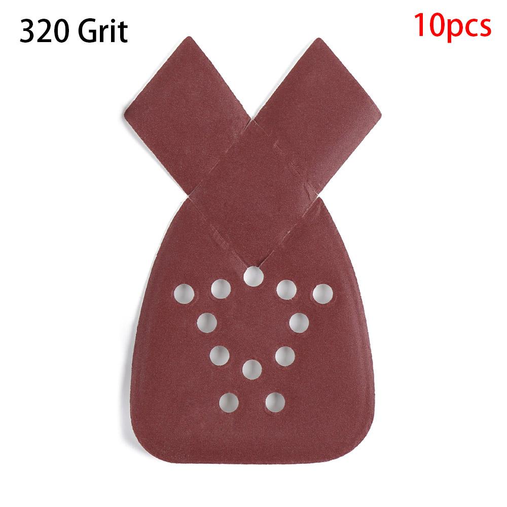 10 шт. Новый горячий орбитальный пальчиковый шлифовальный станок Детали Наждачные подушечки Абразивная бумага Зернистость 40-800 Шлифовальные листы для мыши