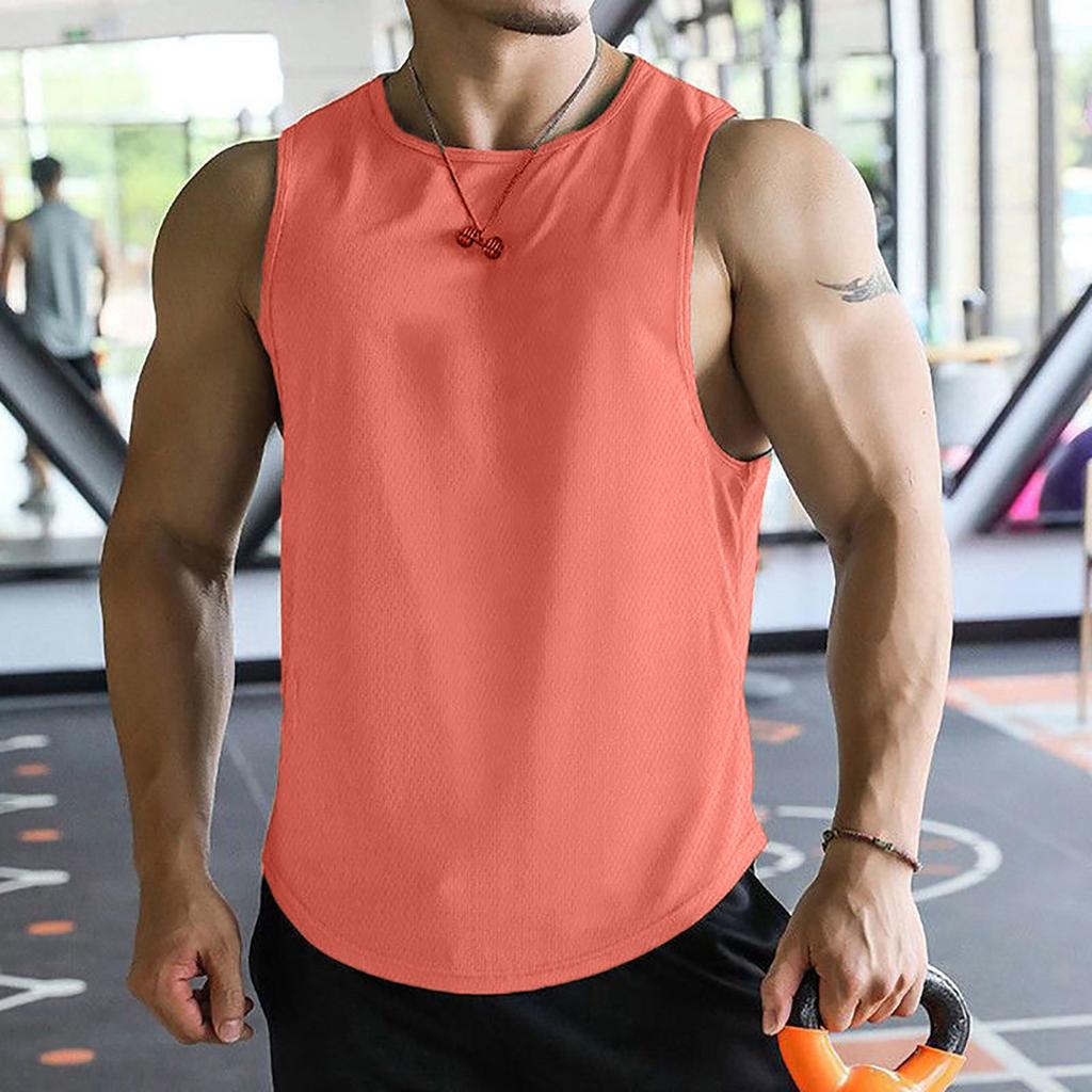 Мужская быстросохнущая майка для тренировок, футболка для тренировок в тренажерном зале, футболка без рукавов для фитнеса, бодибилдинга