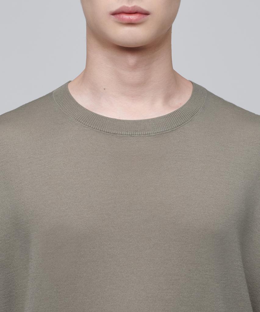 MUSINSA STANDARD Merino Wool Blend High Gauge Crew Neck Knit [Dusty Beige]
