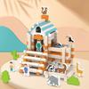 Конструкция шип-паз, строительный блок, детское образование, раннее развитие, просвещение, мастер-архитектор, разнообразие, сборка, деревянные игрушки