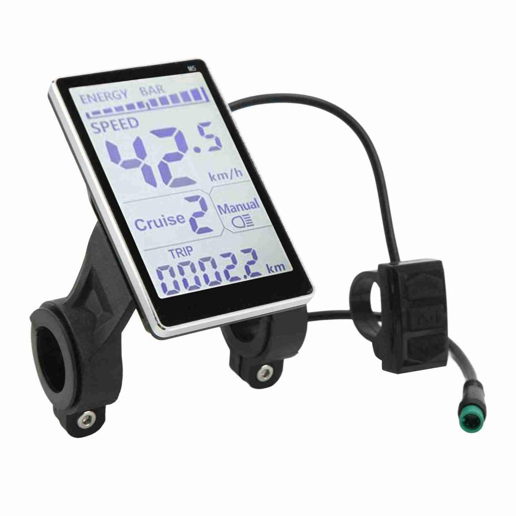 Electric Bike LCD Meter 5 Pin 24V 36V 48V 60V Universal E Scooter M5 LCD Panel Screen for 31.8