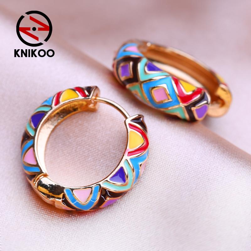 KNIKOO Круглые серьги-клипсы для женщин, модные цветочные серьги, ювелирные изделия для подарков на свадьбу