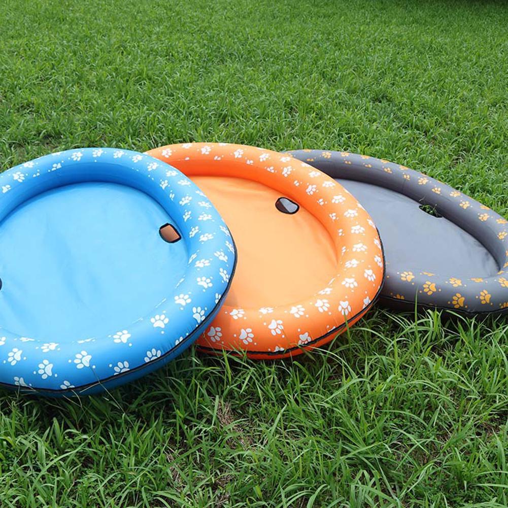 Footprint Pool Raft Bed Play Pet Inflatable Dogs Cushion Water