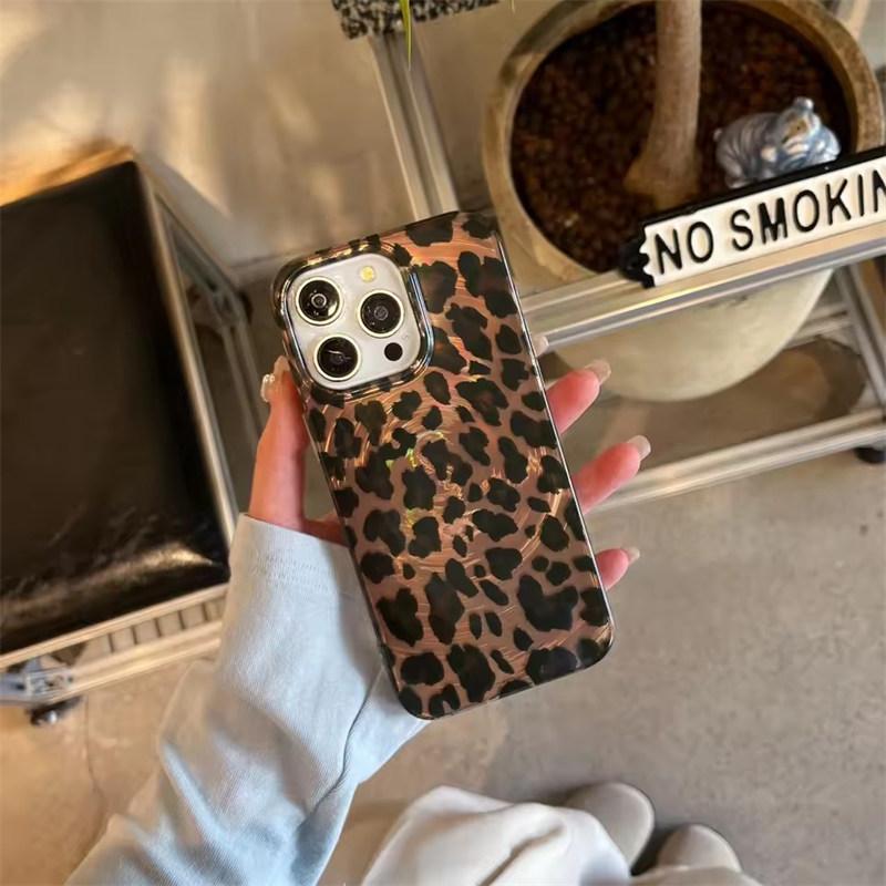 Роскошный чехол для телефона с леопардовым принтом для iPhone17 16 15 14 13 Pro Max Водоворот леопардового принта покрывает противоударный чехол
