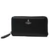 Vivienne Westwood GRAIN NEW ZIP ROUND WALLET PALE BLACK 53020079 S000D N403 Long Zipper Wallet RE-VEGAN Women's