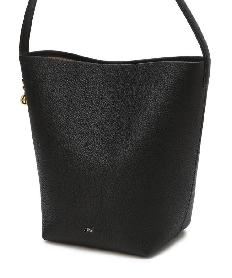 Athe Vanessabruno [Panier] Black Leather Panier Bucket Bag S Aaba6E205Bk