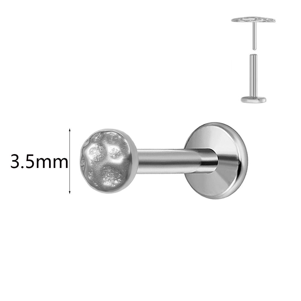 ASTM F136 G23 Титановый Пирсинг Кроличьи Ушки Серьга-Гвоздик Push In Безрезьбовой Лабрет 16/18/20G Хрящ Боди-Пирсинг