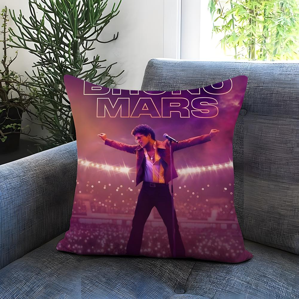 Popular Bbruno Marses Cushion Cover Comfortable Reversible Pillow Cover Ideal for Car Sofa Bedroom Beyond