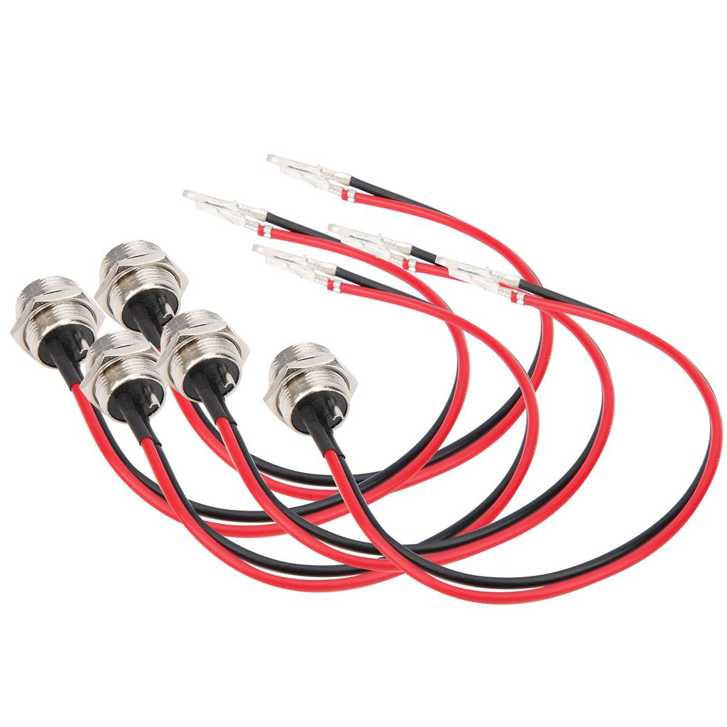 5pcs 3Pin Inline Charger Connector Round Charging Port with Cap for Electric Scooter