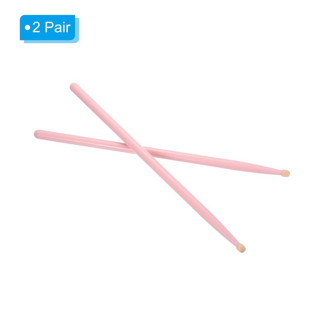 Uxcell 2 пары барабанных палочек из кленового дерева с противоскользящими ручками, 5A розовые, классические барабанные палочки для игры на барабанах, музыкальных инструментах и перкуссии