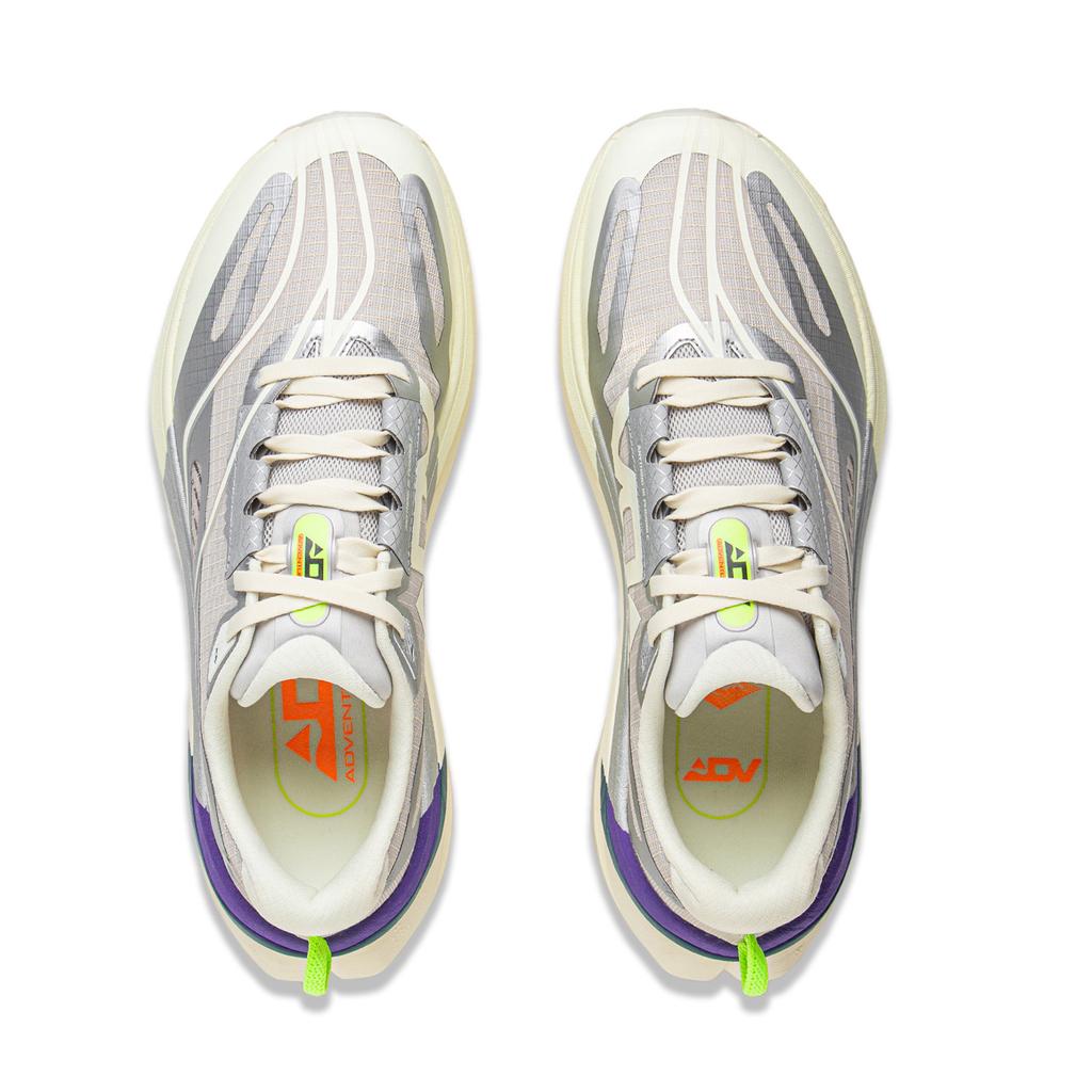 Li Ning De Lu Амортизация Нескользящие Износостойкие Упругие Низкие Кроссовки для Трейлраннинга Мужские Серебристо-серые ARNV009-4