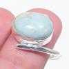 Natural Larimar Gemstone Handmade 925 Sterling Silver Jewelry Ring Size 7 f1L96